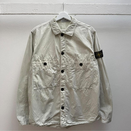 Stone Island Cotton Over Shirt Light Green (L) | Large, Green