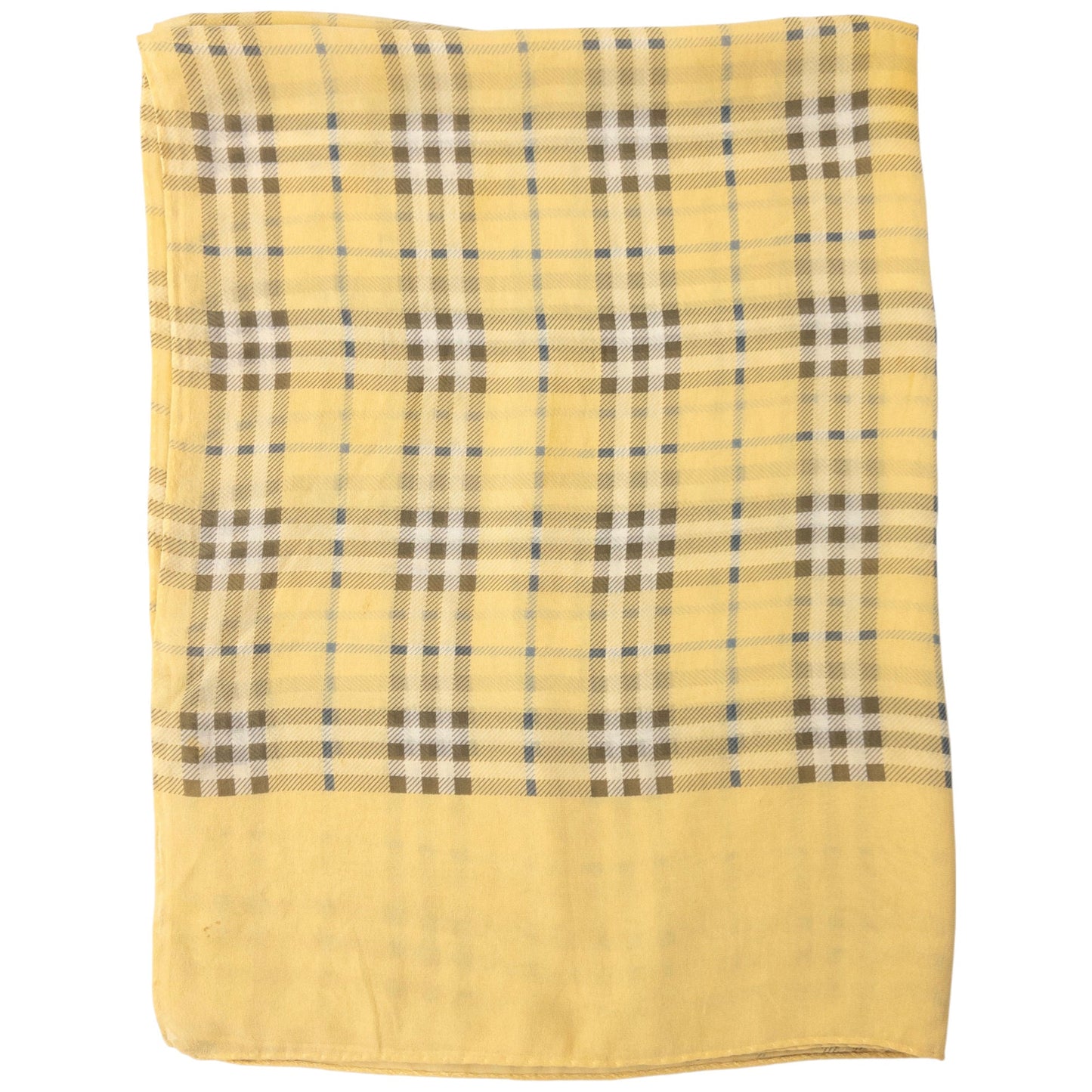 Vintage Burberry Nova Check Sheer Silk Scarf