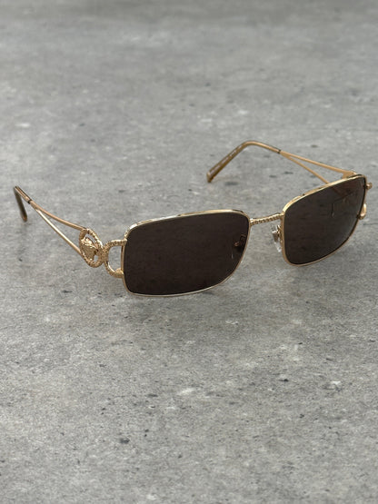 Versace 2000s Rectangular Medusa Logo Sunglasses
