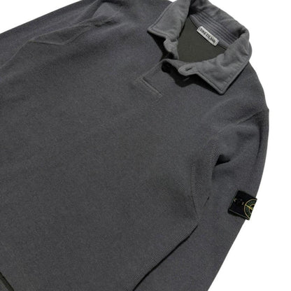 Stone Island A/W 1999 Ribbed Pullover | Large, Charcoal