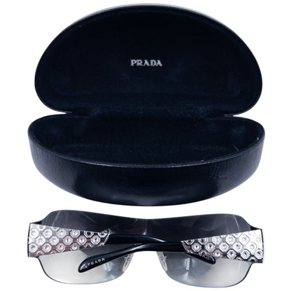 Vintage 2000s Prada Diamonte Sunglasses | O/S, Black