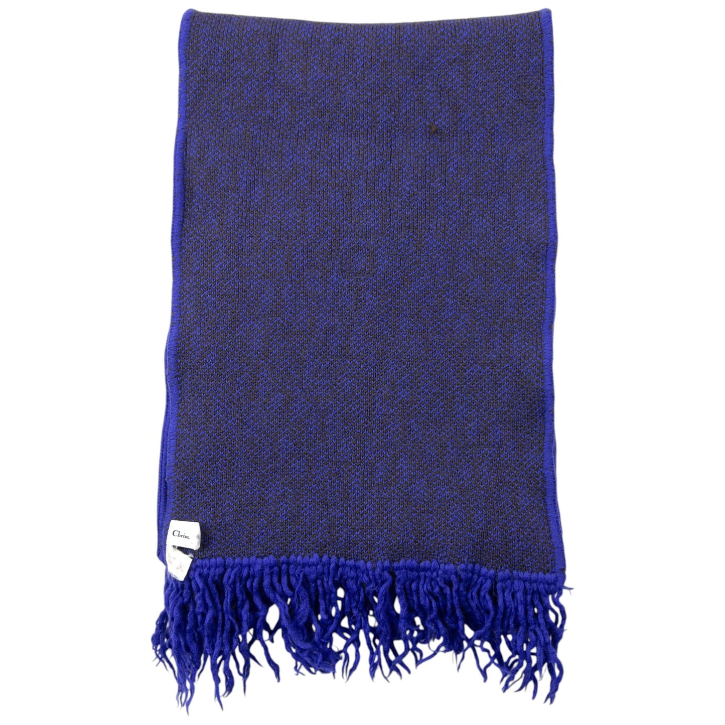 Vintage 90s Dior Monogram Wool Tassel Scarf | O/S, Brown