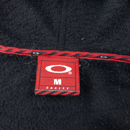 Vintage 90s Oakley Zip Up Fleece Hoodie Size M | Medium, Black