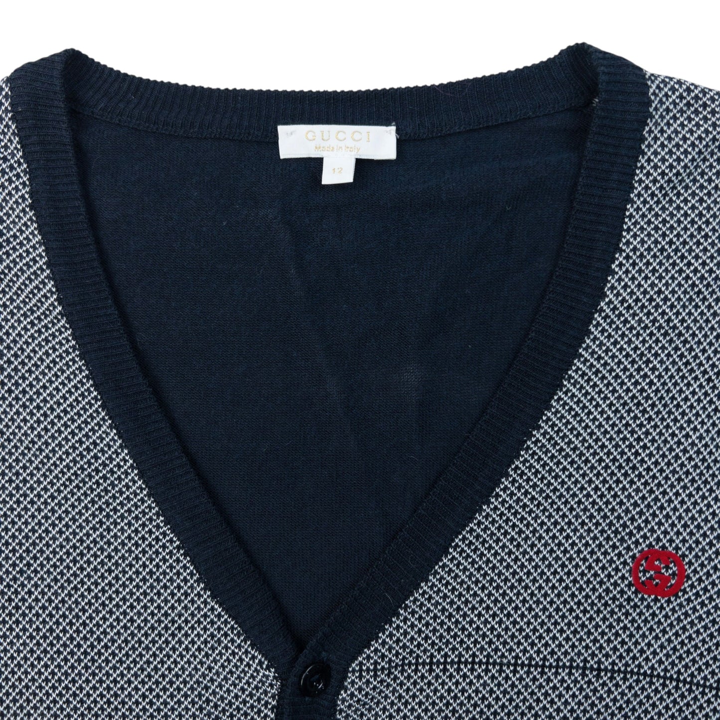 Vintage 2000s Gucci Pattern Cardigan Womens Size M | Medium, Navy