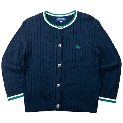 Vintage 2000s Burberry Blue Label Cable Knit Cardigan Womens Size S | Small, Multicoloured