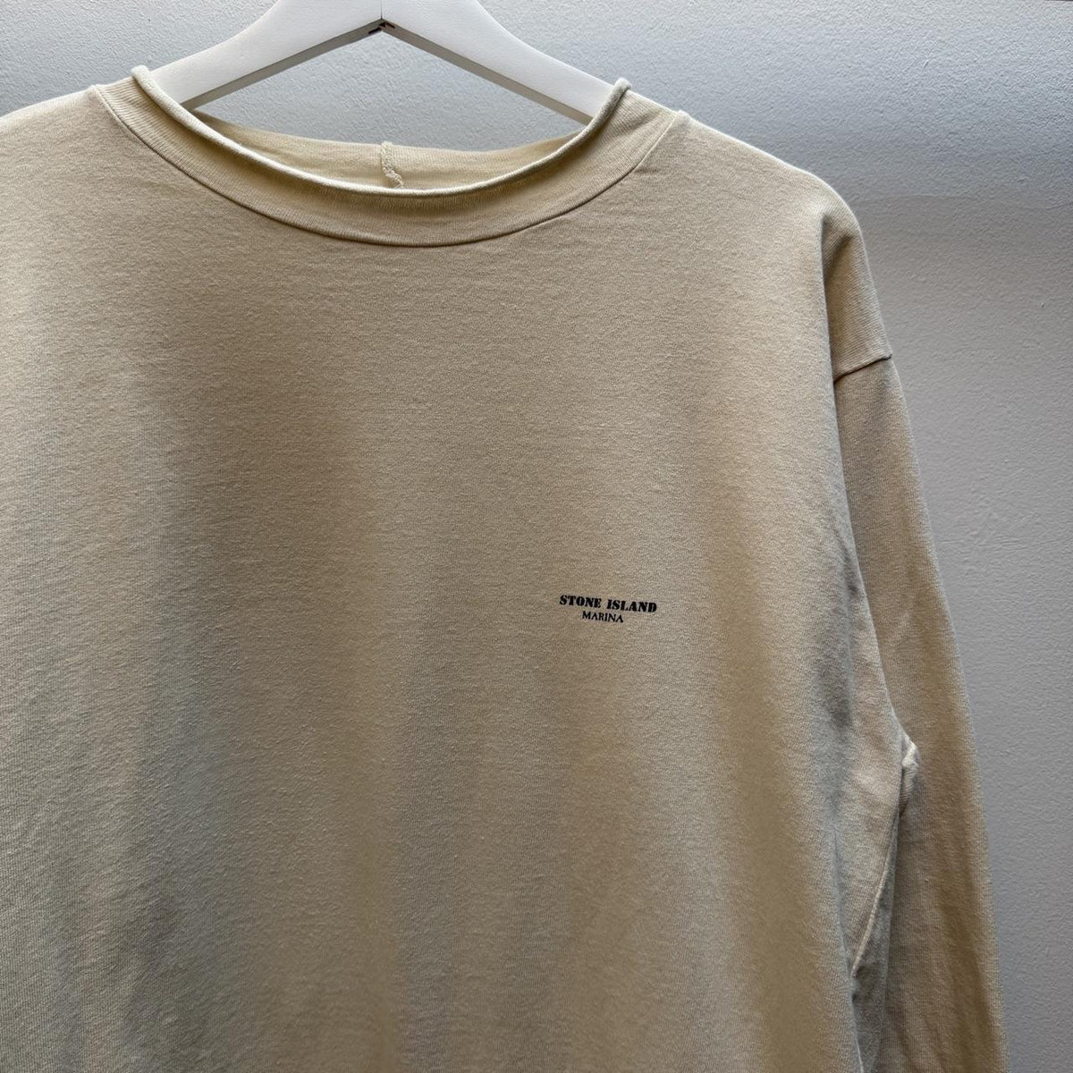 90’s Stone Island Marina Long Sleeve (XL) | Extra Large, Cream
