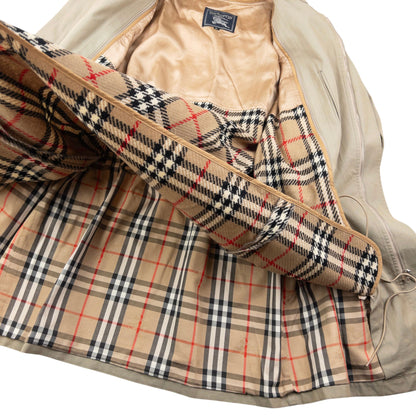 Vintage 90s Burberry Nova Check Lined Jacket Size M | Medium, Beige