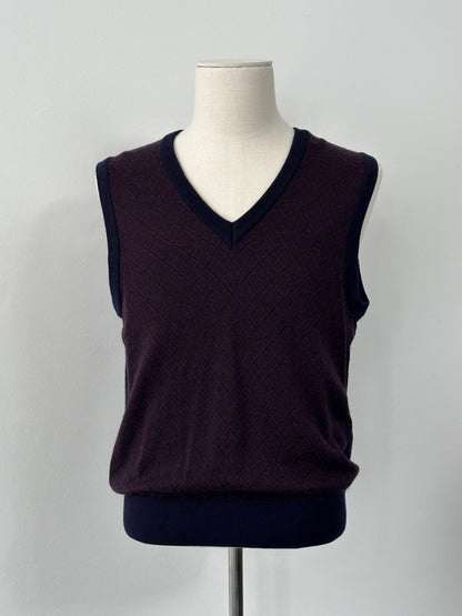 Yves Saint Laurent 1990s Wool Sleeveless V Neck Jumper - M