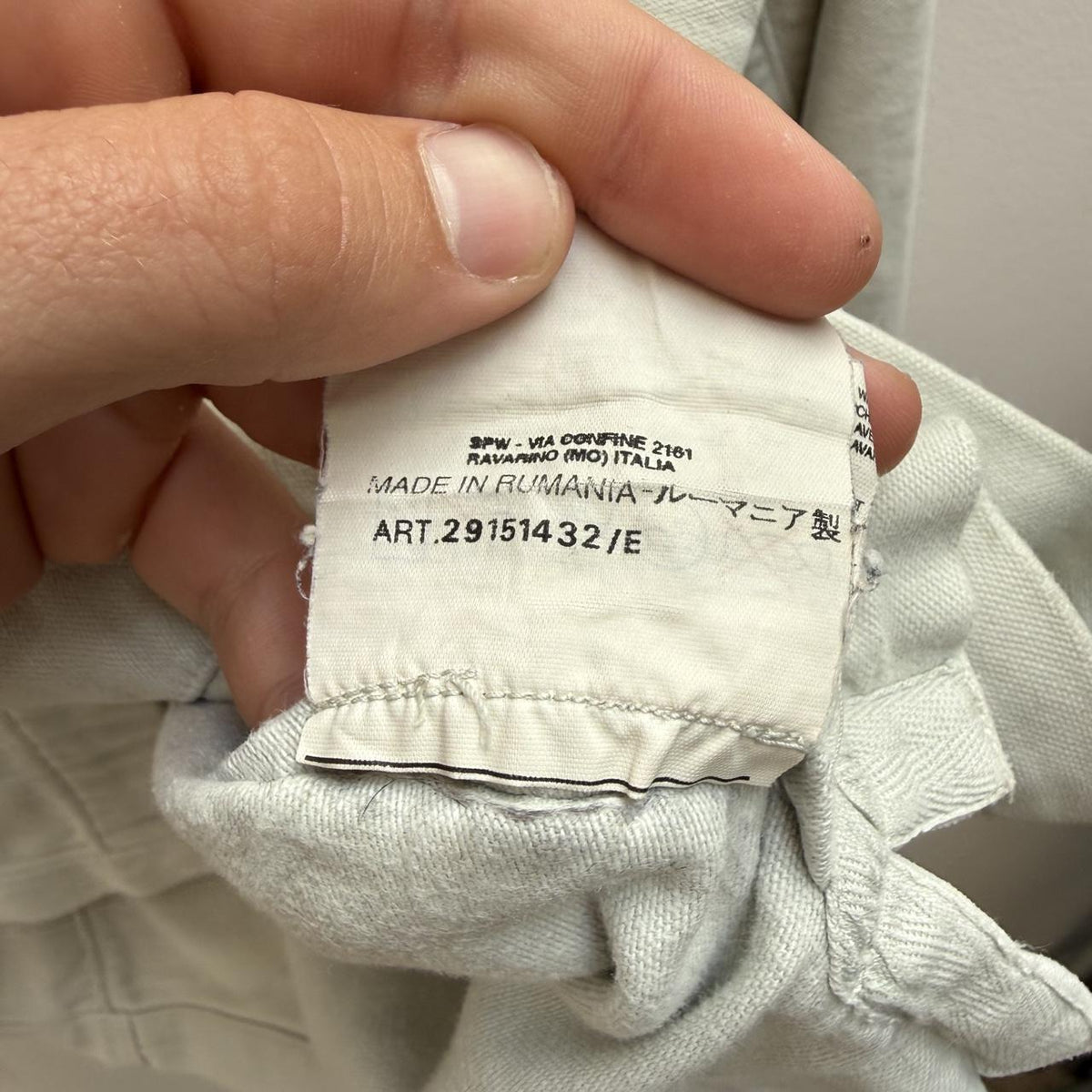 90s Stone Island Moleskin Overshirt Light Grey (L) | Large, Grey