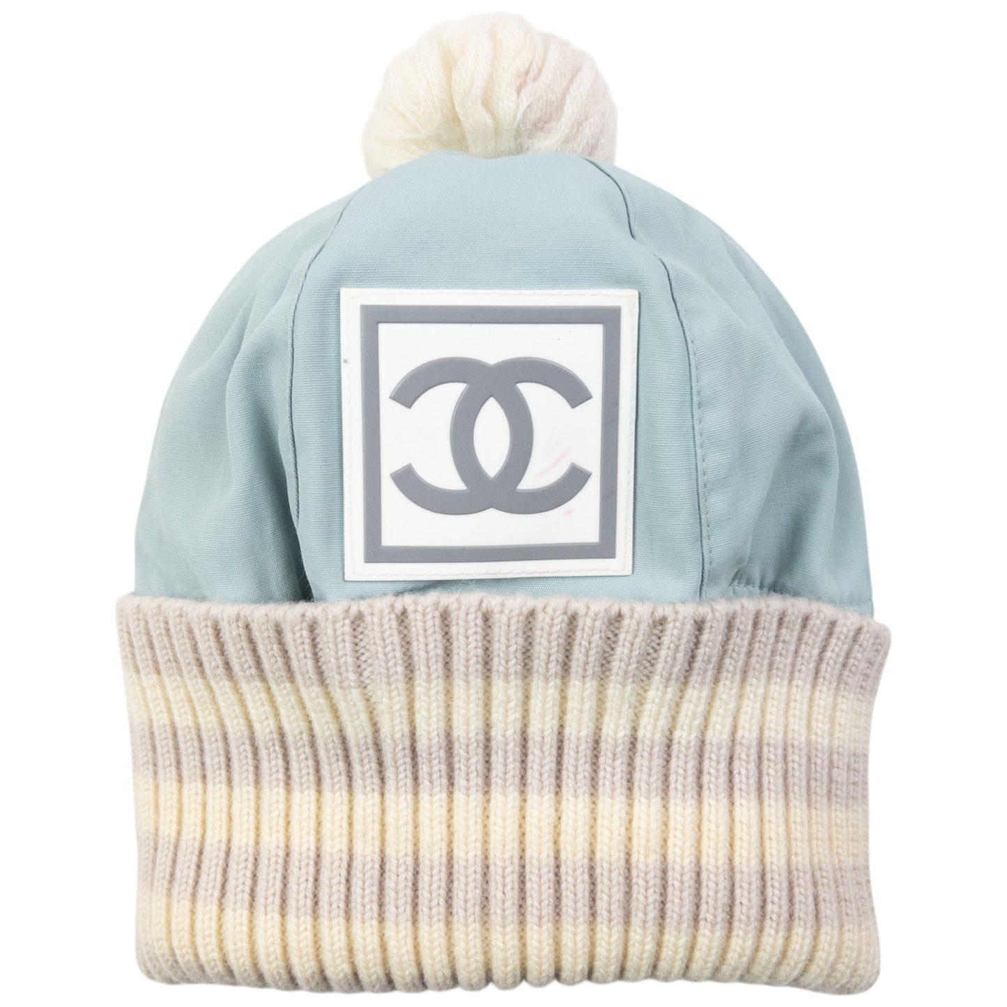 Vintage 2001 Chanel Sport Knit Bobble Hat