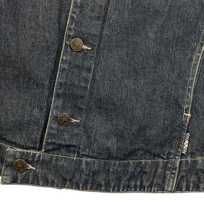 Vintage 2000s Burberry Button Up Denim Jacket Womens Size S | Small, Blue