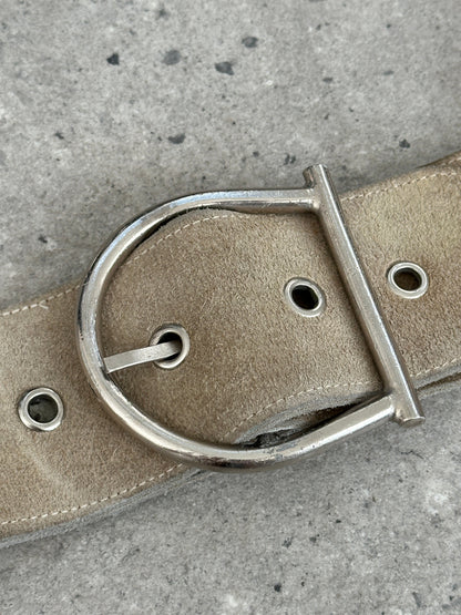 Vintage 1990s Suede Chunky Belt - W30-34