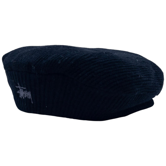 Vintage 2000s Stussy Ribbed Wool Flat Cap Hat