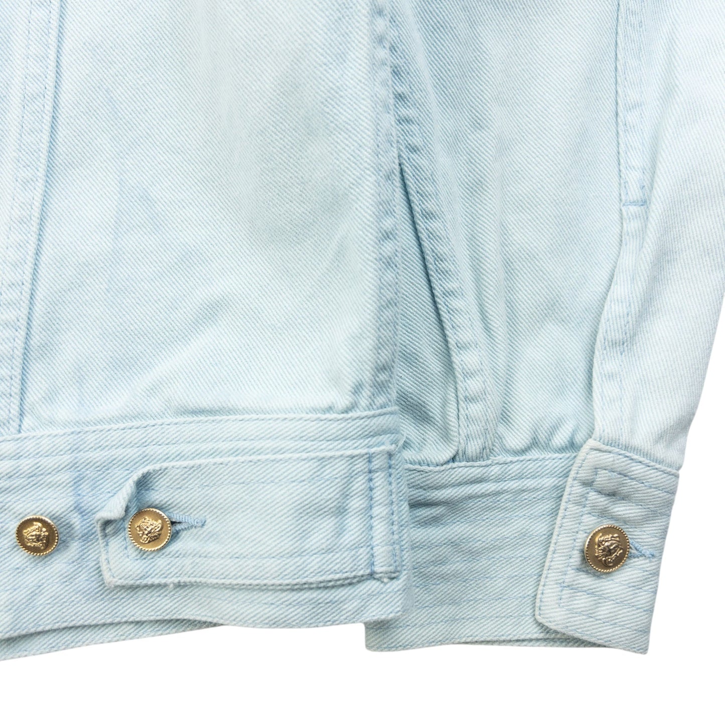 Vintage 90s Versace Jeans Couture Button Up Denim Jacket Size S | Small, Blue