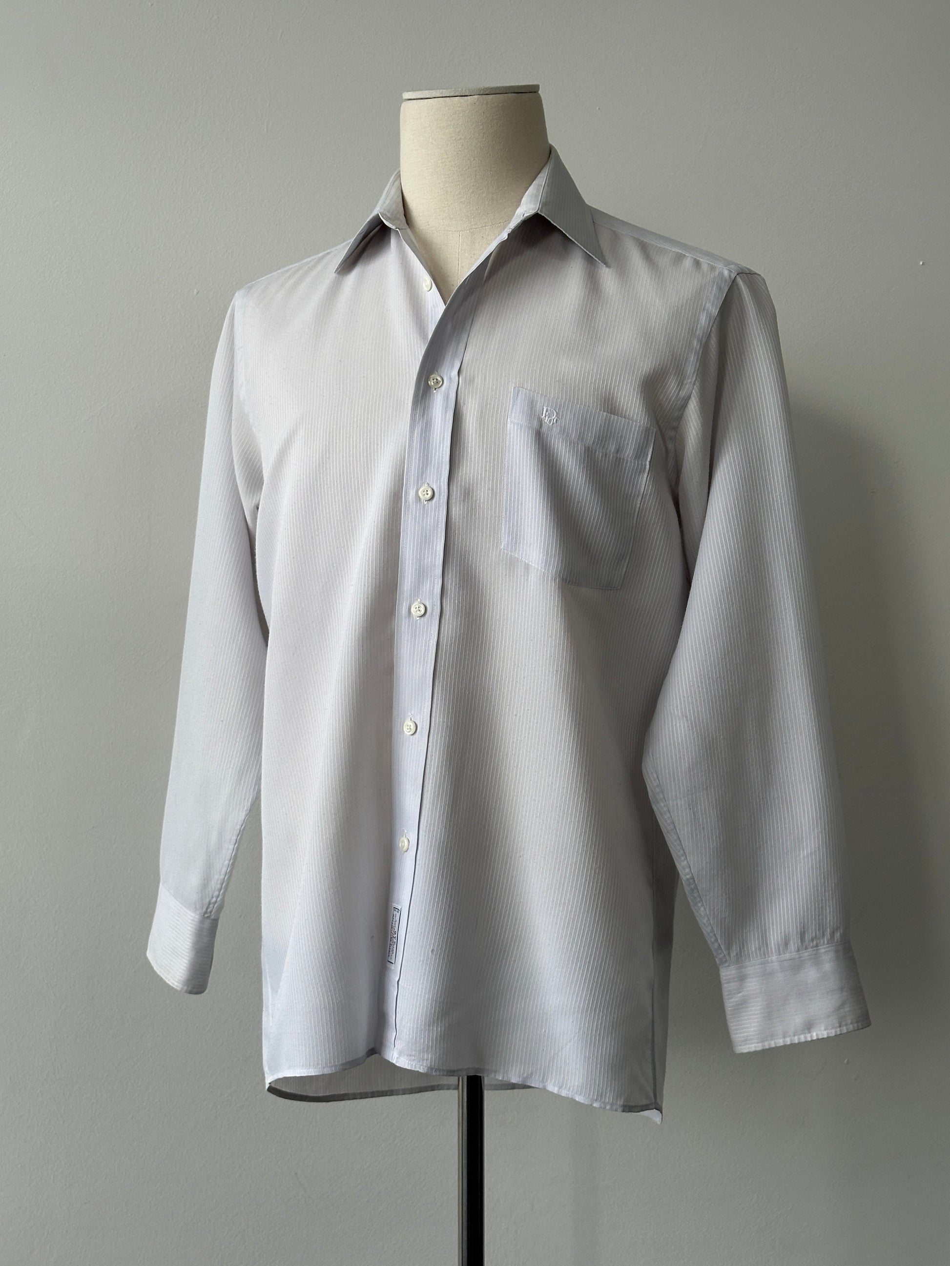 Christian Dior Chemises 1990s Striped Logo Shirt - L