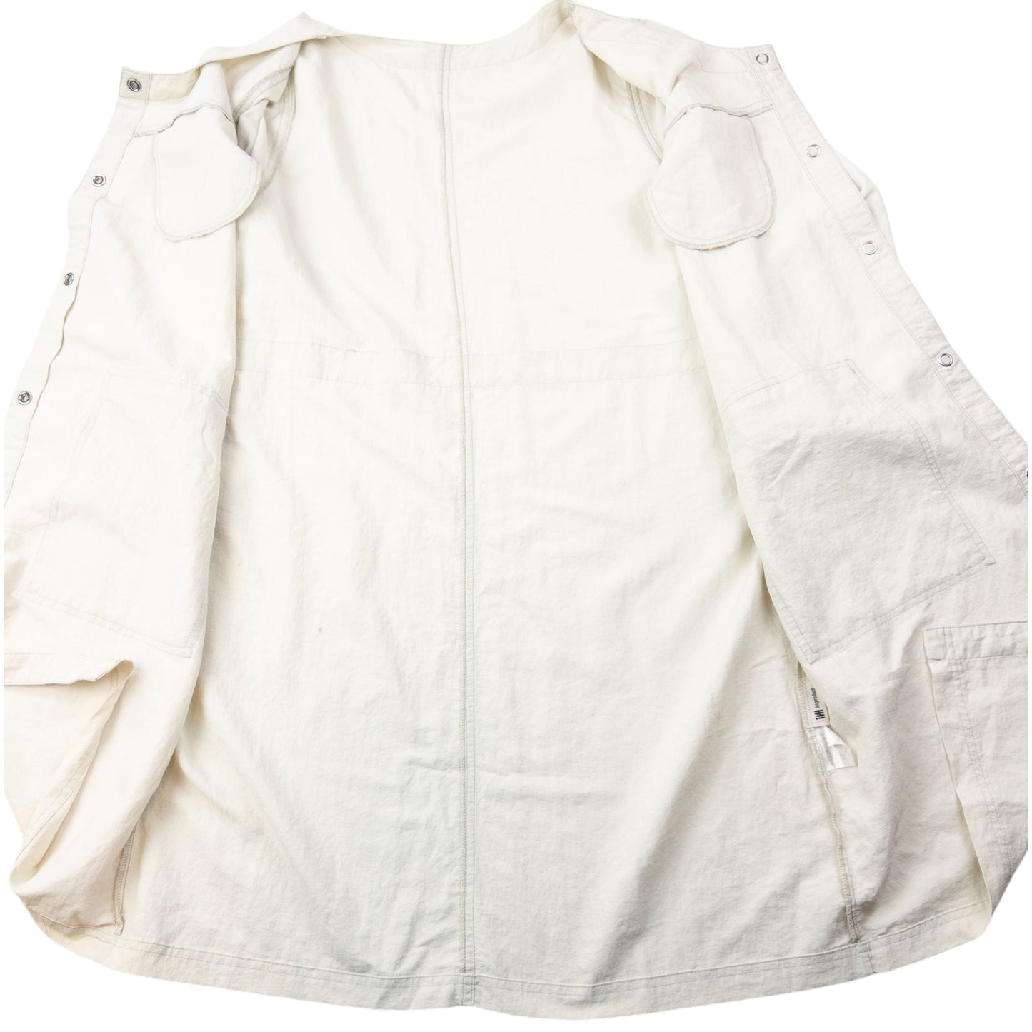 Vintage 90s Issey Miyake Lightweight Longline Jacket Size M | Medium, Cream