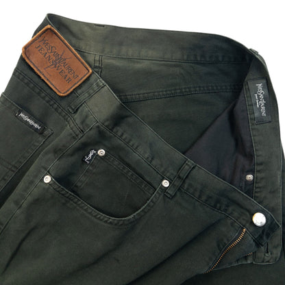 Vintage 2000s YSL Yves Saint Laurent Trousers Size W36 | W36, Green
