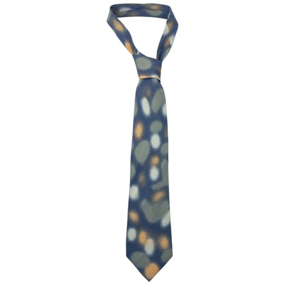 Vintage Issey Miyake Pattern Silk Tie | O/S, Blue