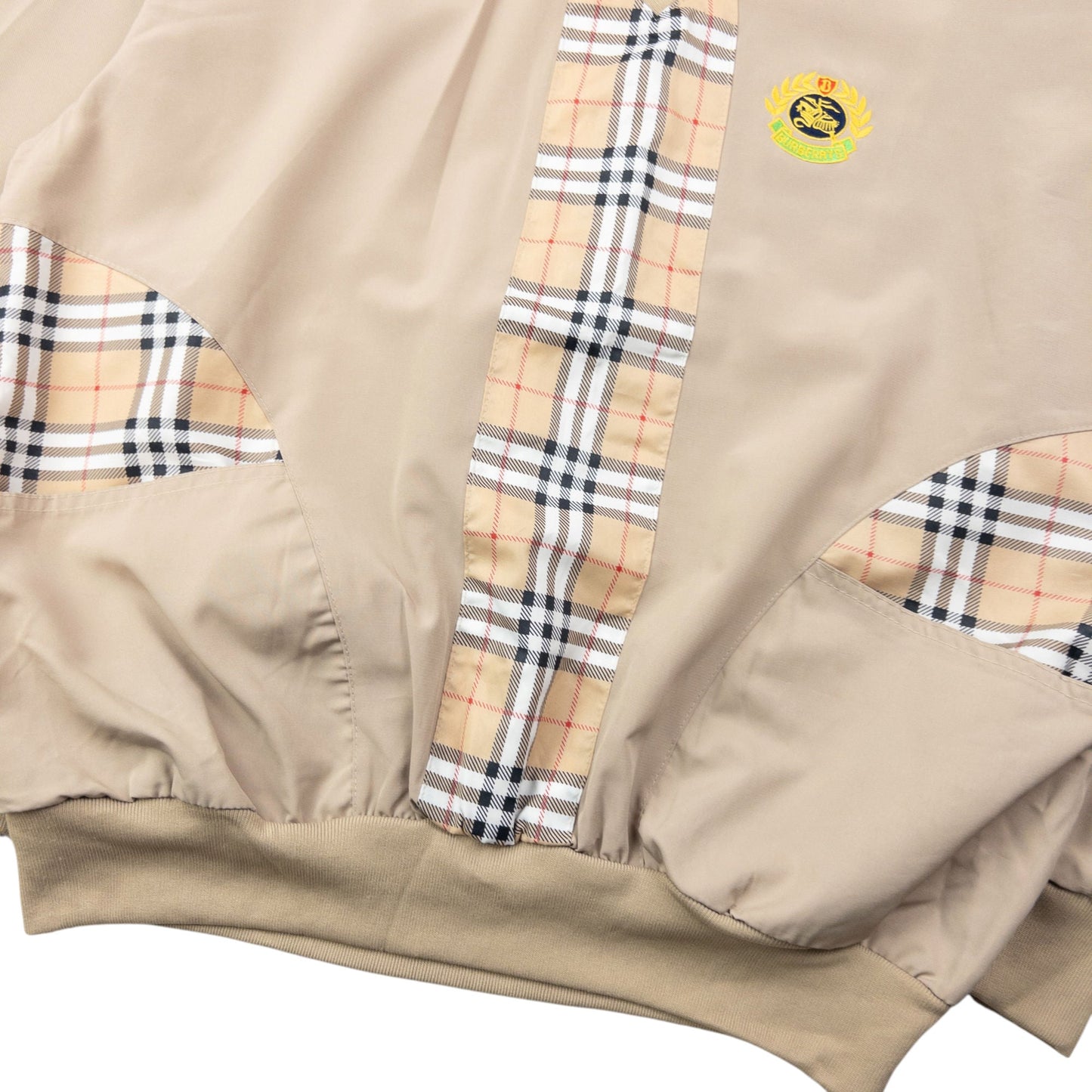 Vintage 90s Burberry Nova Check Lightweight Pullover Jacket Size S | Small, Beige