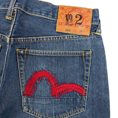 Vintage Evisu Double Gull Embroidered Japanese Denim Jeans Size W30