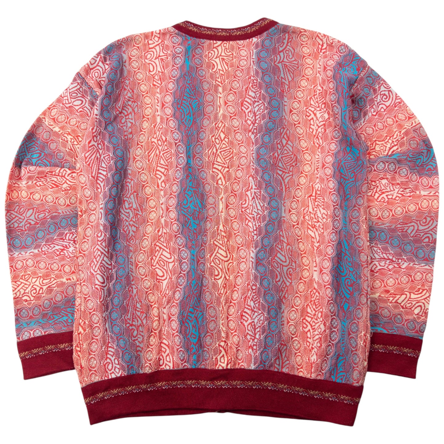 Vintage Coogi Mix Pattern Cardigan Size S | Small, Red, Blue, Multicolour