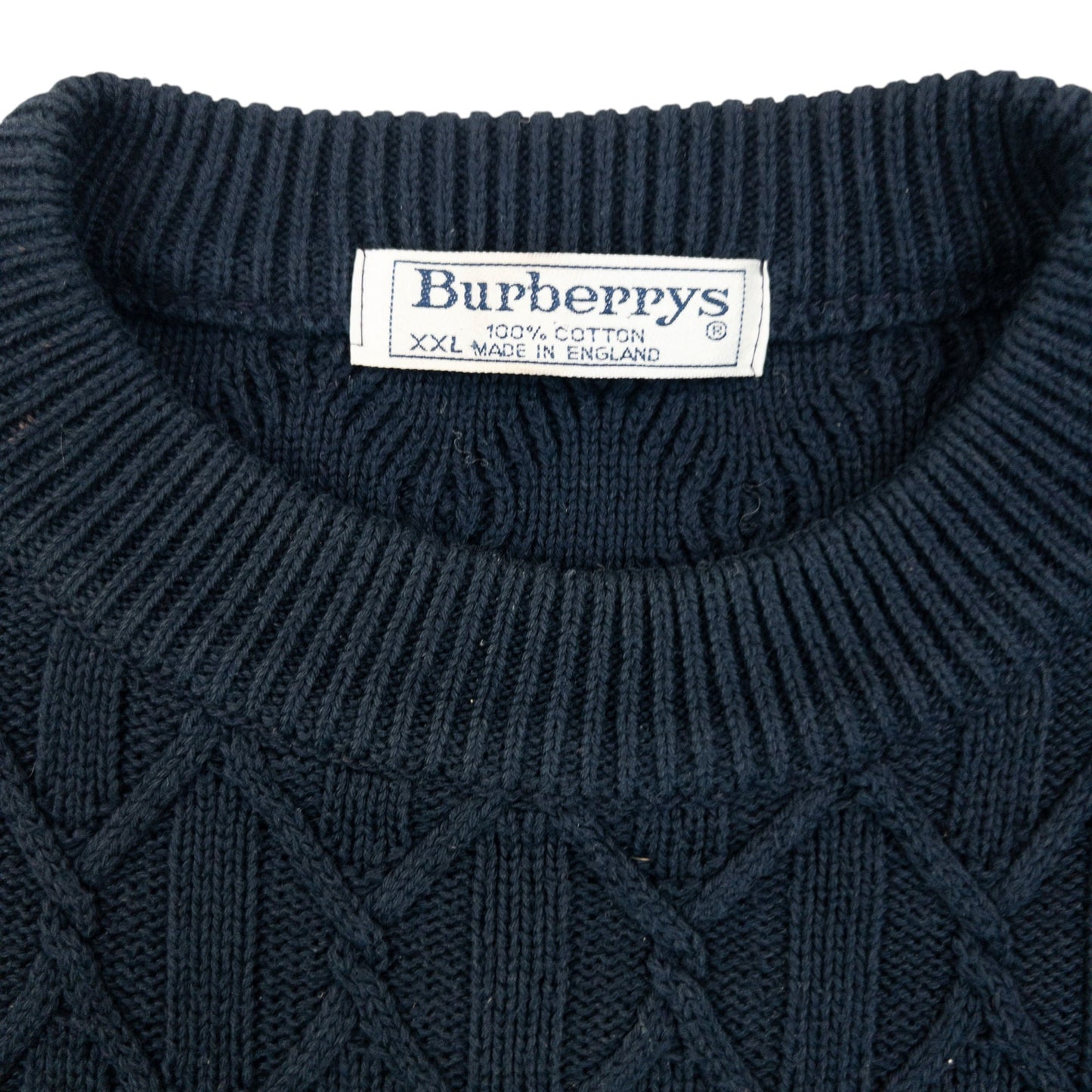 Vintage 90s Burberry Embroidered Knit Jumper Size XL | XL, Navy