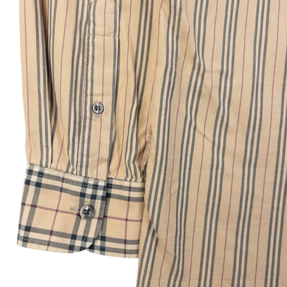Vintage 2000s Burberry Nova Check Stripe Long Sleeve Button Up Shirt Size M | Medium, Multicoloured