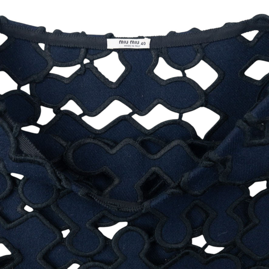 Vintage Miu Miu Cut-Out Mini Skirt Womens Size W26