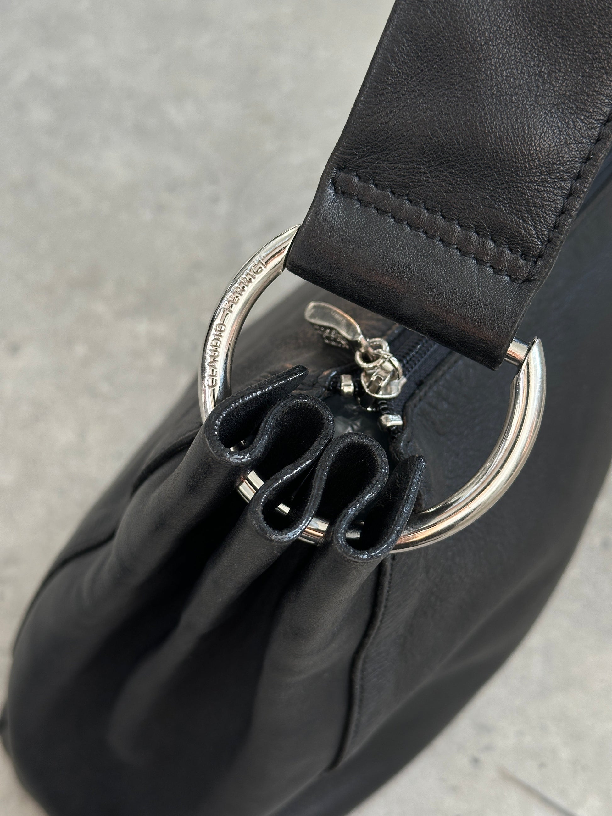 Vintage 1990s Leather Shoulder Bag