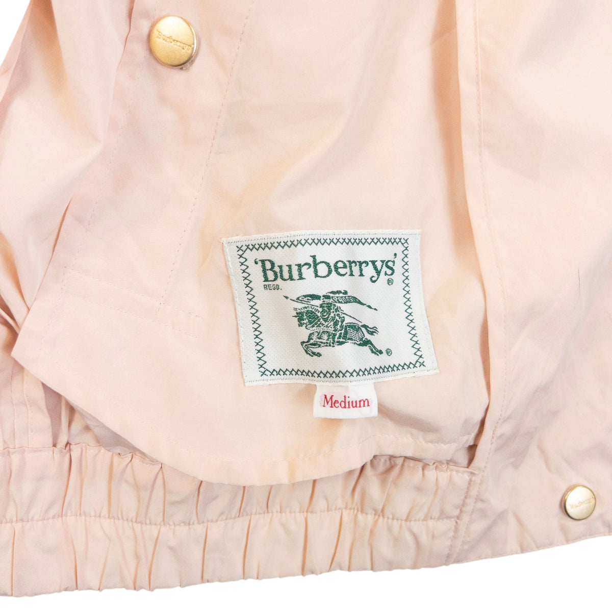 Vintage 90s Burberry Lightweight Zip Up Jacket Womens Size M | Medium, Pink