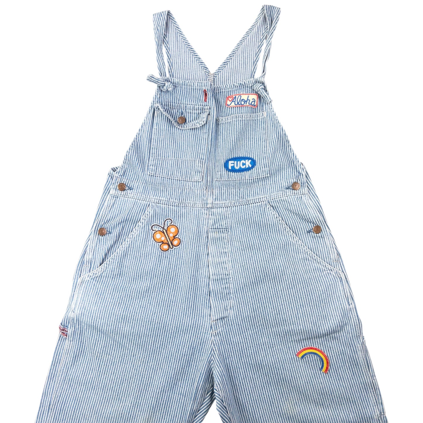 Vintage 90s Hysteric Glamour Embroidered Denim Dungarees Size S | Small, Blue