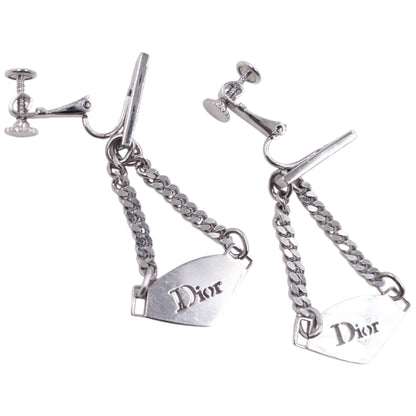 Vintage 2000s Dior By John Galliano Silver Clip-On Earrings | O/S, Grey