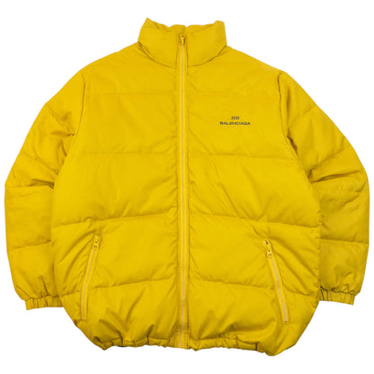Vintage 90s Balenciaga Zip Up Puffer Jacket Size M | Medium, Yellow