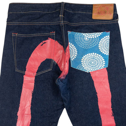 Vintage Evisu Painted Daicock Japanese Denim Jeans Size W35