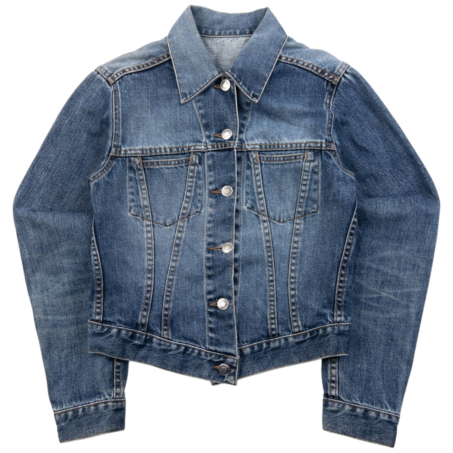 Vintage 2000s Gucci By Tom Ford Button Up Denim Jacket Womens Size S | Small, Blue