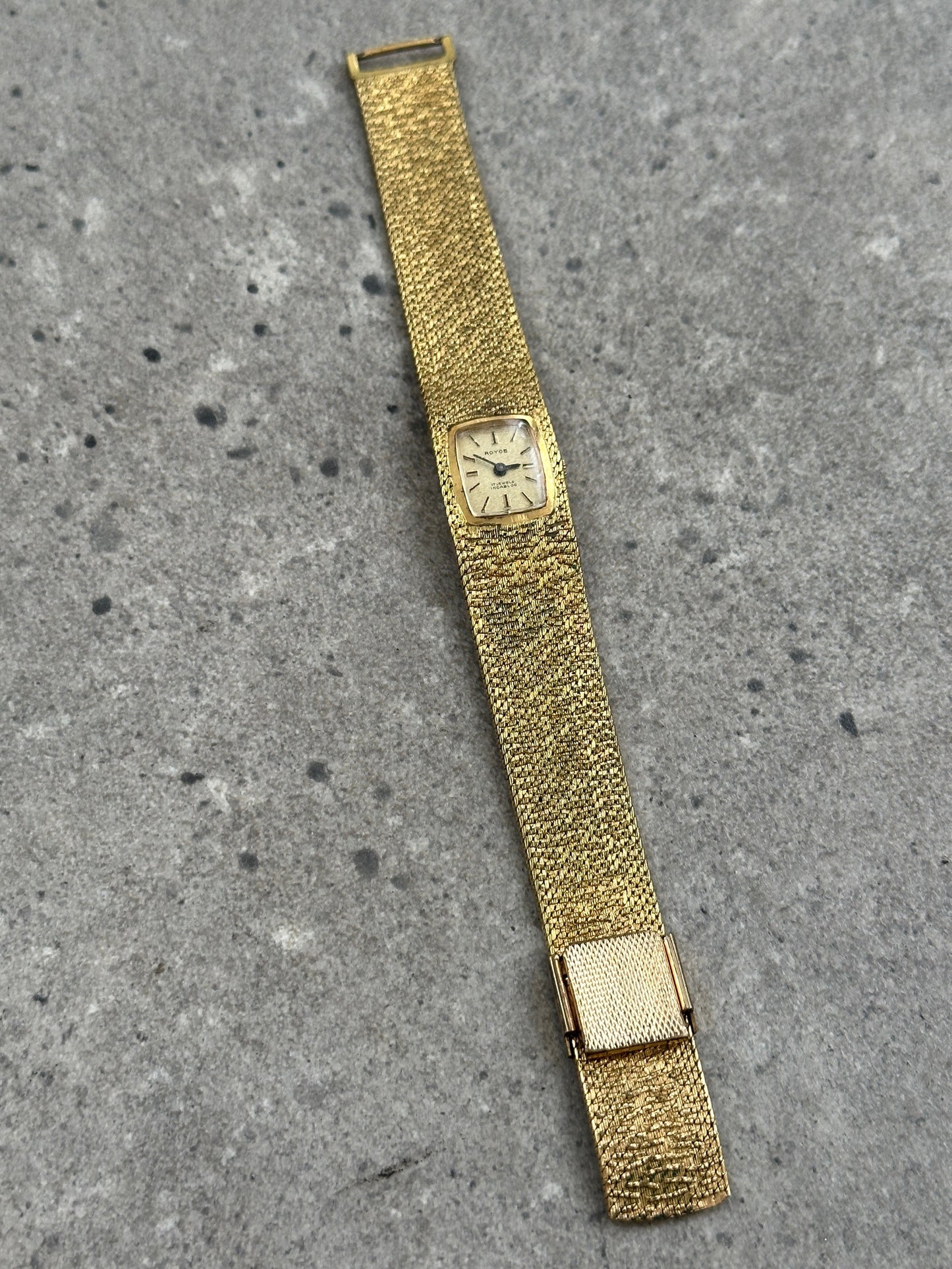 Vintage Royce 1970s Swiss Gold Tone 17 Jewel Watch