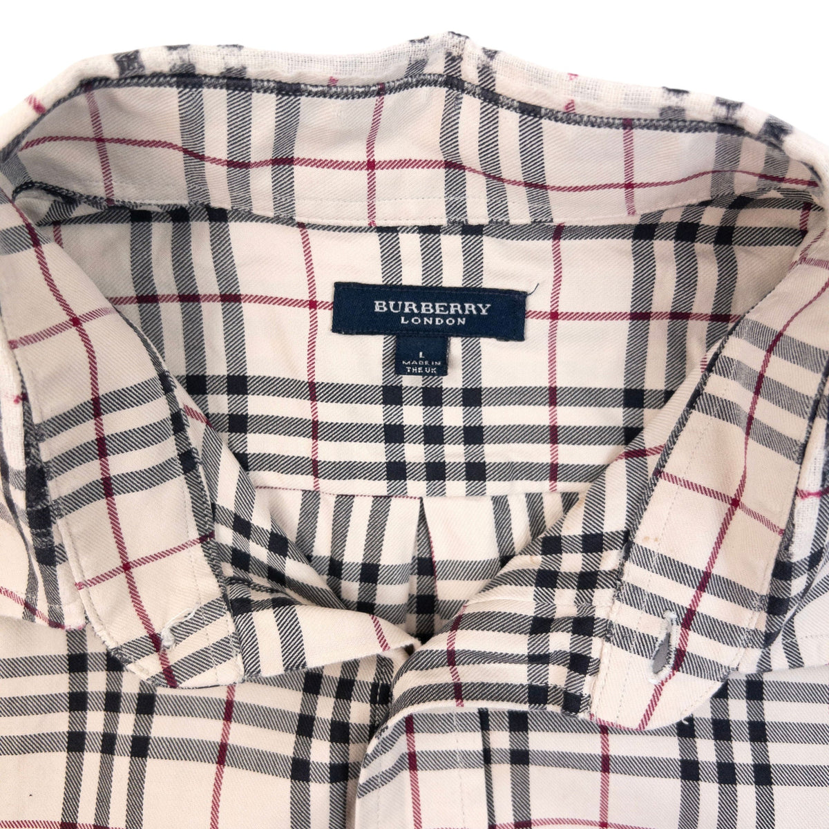 Vintage 2000s Burberry Nova Check Long Sleeve Button Up Shirt Size L | Large, Black
