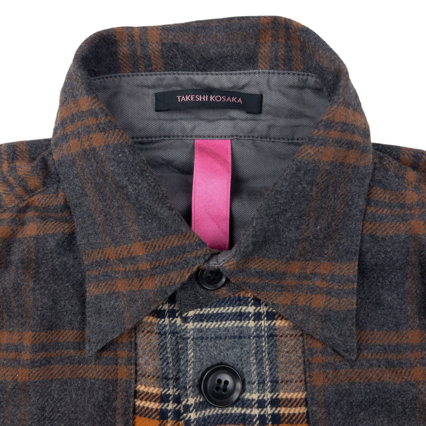 Vintage Yohji Yamamoto Pink Label Takeshi Kosaka Button Up Wool Shirt Size L