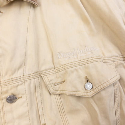 Vintage 90s Diesel Industry Button Up Jacket Size XL | XL, Beige