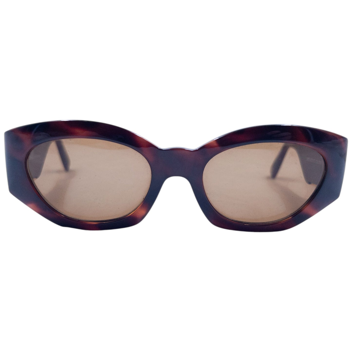 Vintage 90s Gianni Versace Tortoise Shell Medusa Sunglasses | O/S, Brown