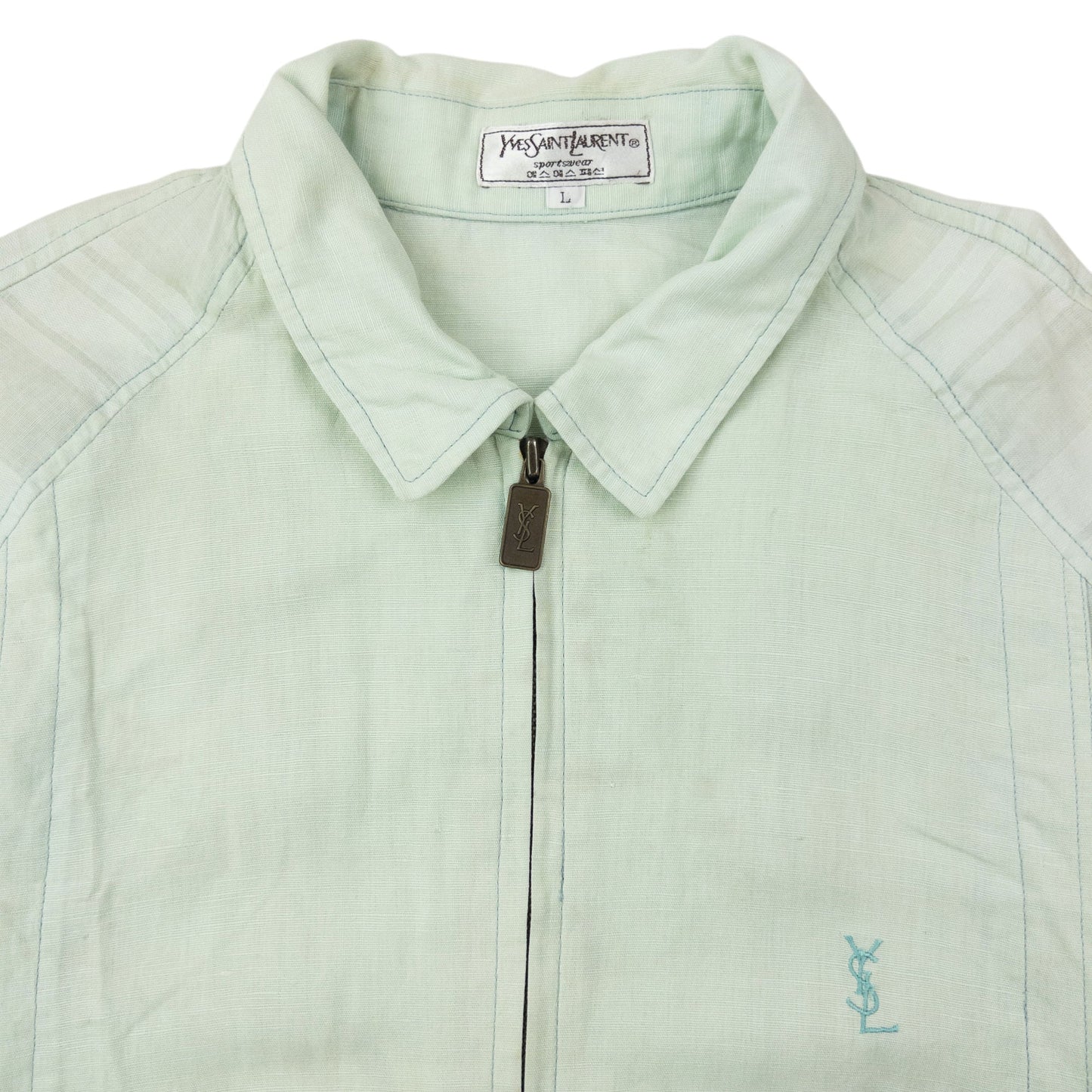Vintage 80s YSL Yves Saint Laurent Harrington Jacket Size S | Small, Green