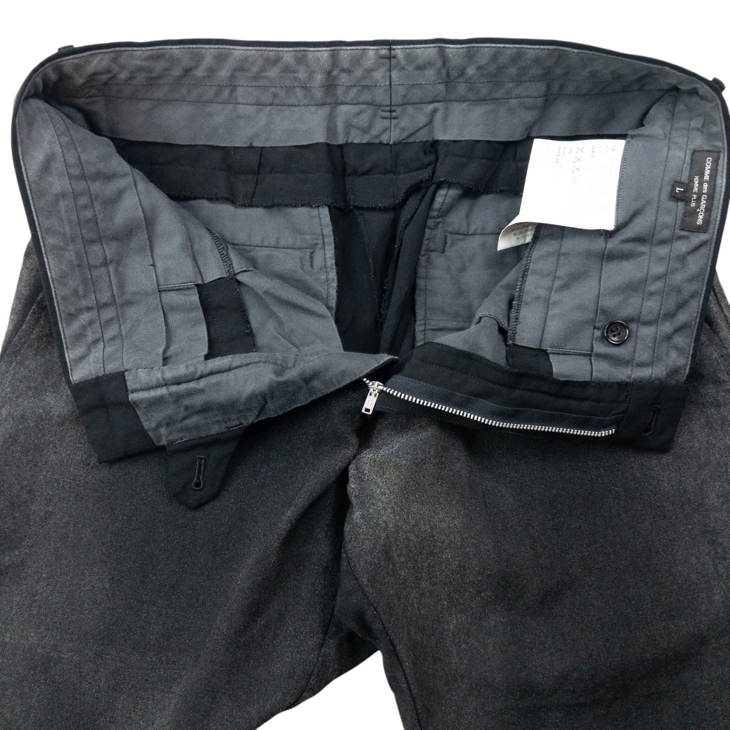 Vintage 2000s Comme Des Garçons HOMME Plus Double Waist Trousers Size W31 | W31, Grey