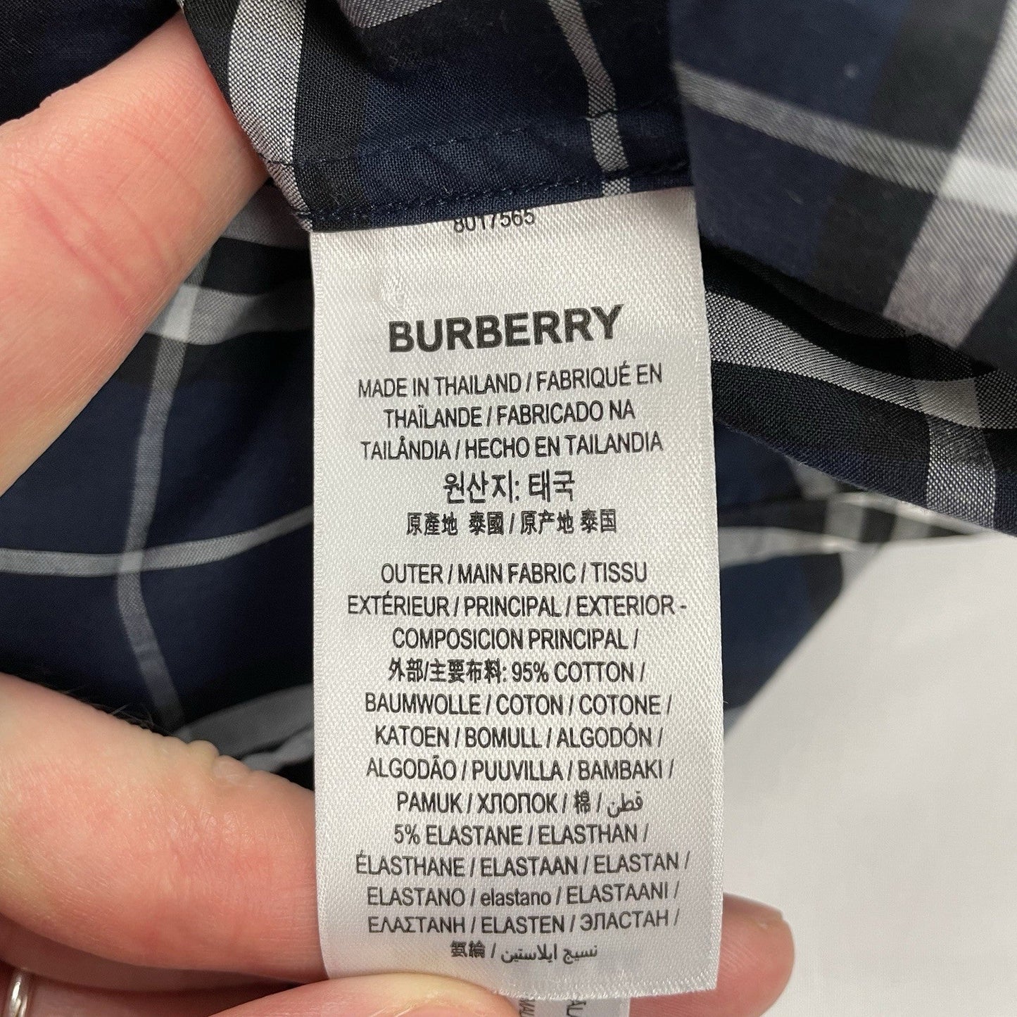 Burberry Simpson Nova Check Shirt, Size Large | Burberry, Blue
