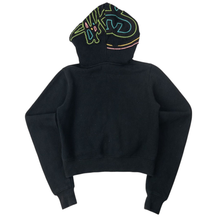 Vintage Stussy Cropped Embroidered Hoodie Womens Size S