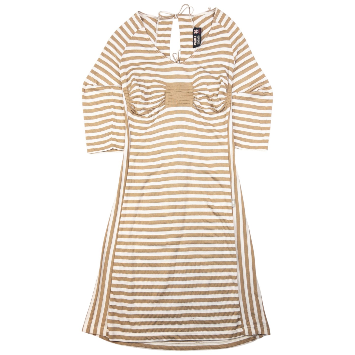 Vintage Jean Paul Gaultier JPG Jeans Striped Tie-Back Dress Womens Size L