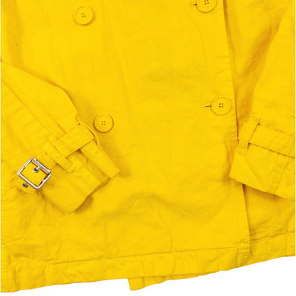 Vintage 2000s Burberry Button Up Trench Jacket Womens Size S | Small, Yellow