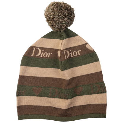 Vintage Dior Striped Bobble Hat