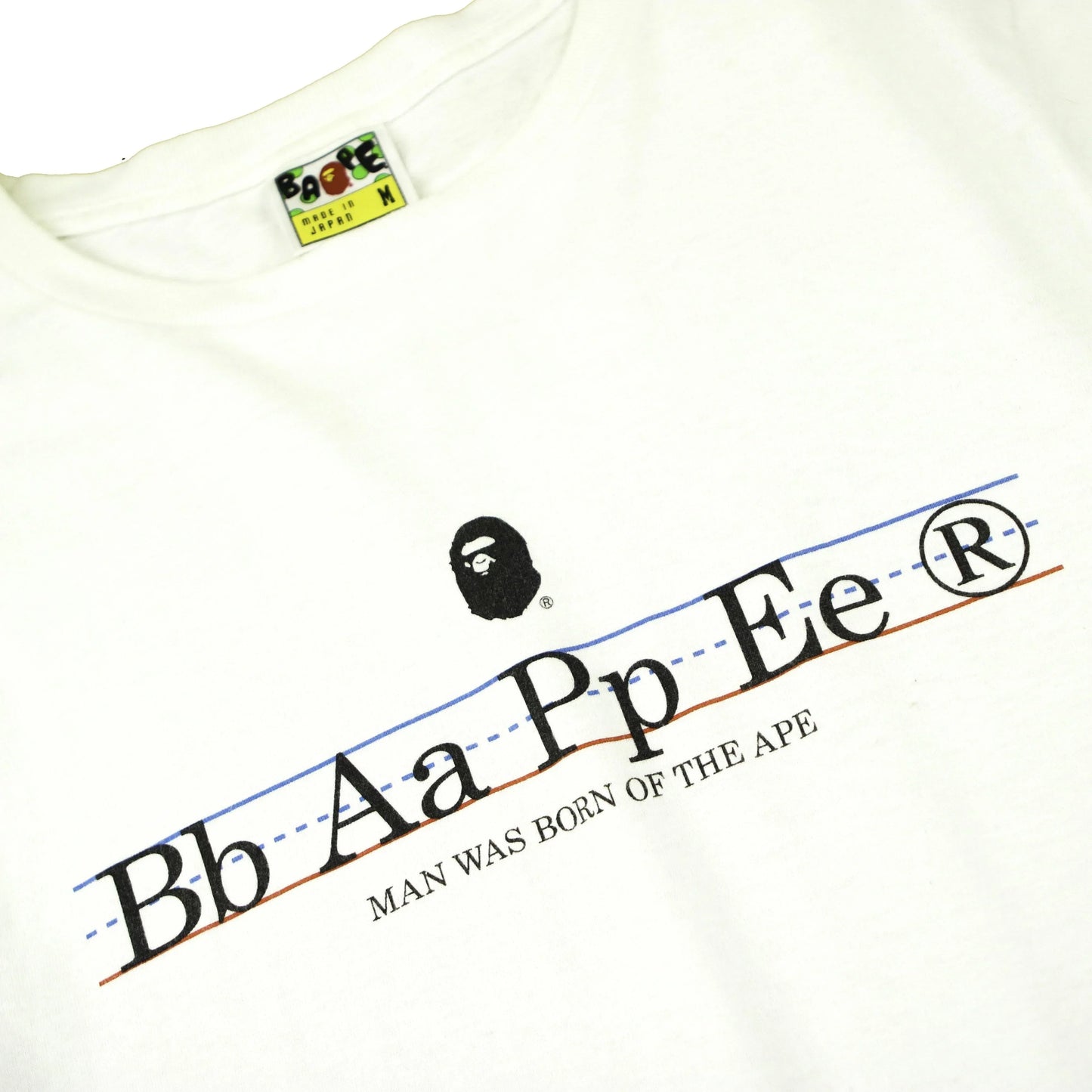 A BATHING APE SPELLING TEE (M)  (M)