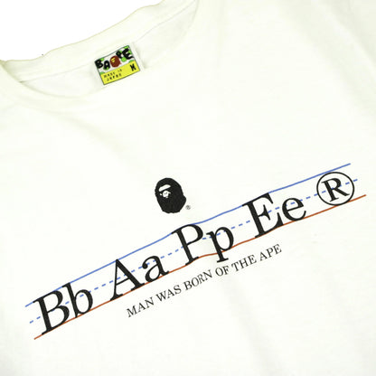 A BATHING APE SPELLING TEE (M)  (M)