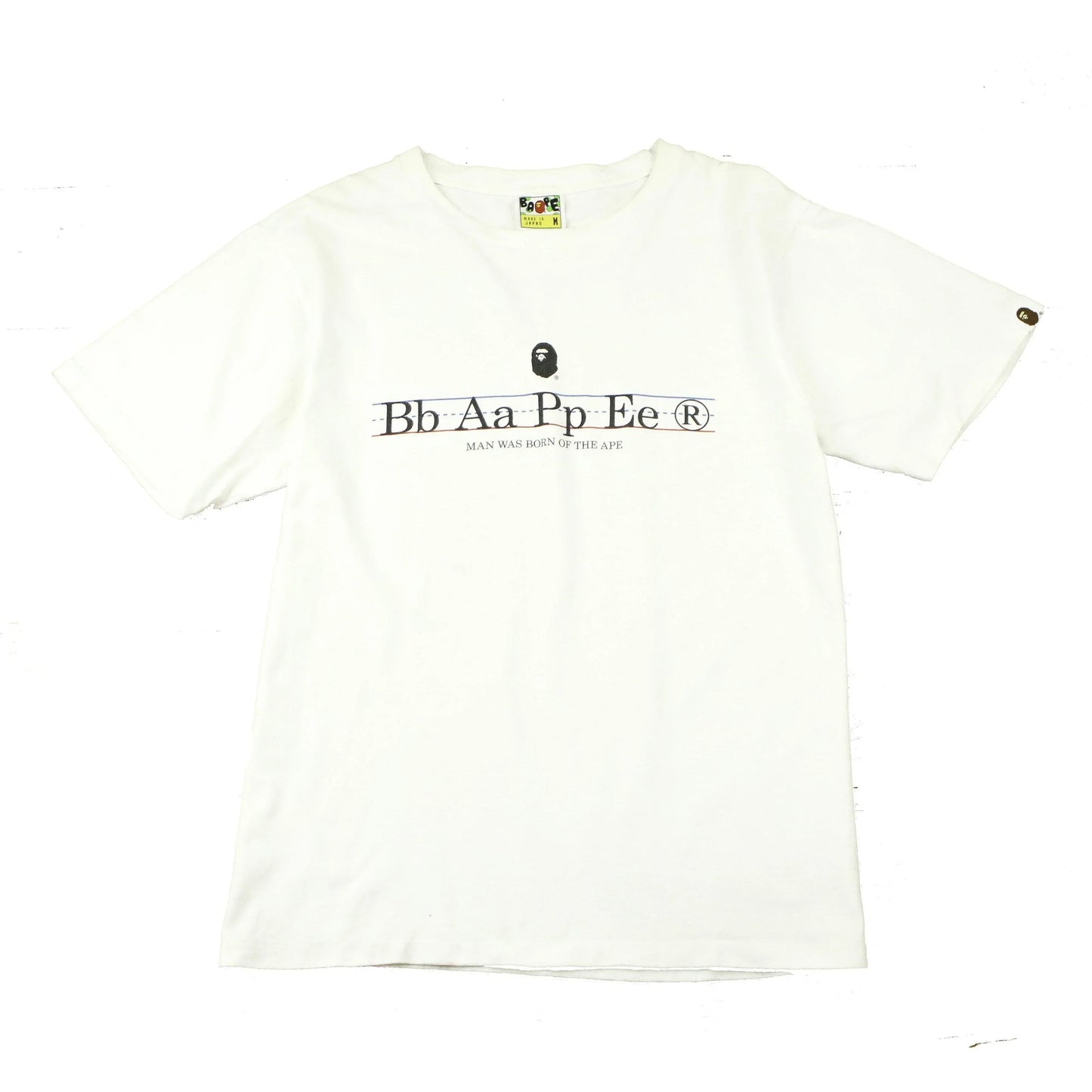 A BATHING APE SPELLING TEE (M)  (M)